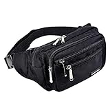 Oxpecker Waist Pack Bag with Rain Cover, Waterproof Fanny Pack for Men&Women, Workout Traveling Casual Running Hiking Cycling, Hip Bum Bag with Adjustable Strap for Outdoors