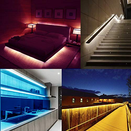 Alfa Lighting 16.4 Ft/5m 150 LEDs Flexible LED Strip Lights 5050 SMD RGB 12V 2A + 44 Keys Remote Control [Energy Class A] - Thumbnail 2