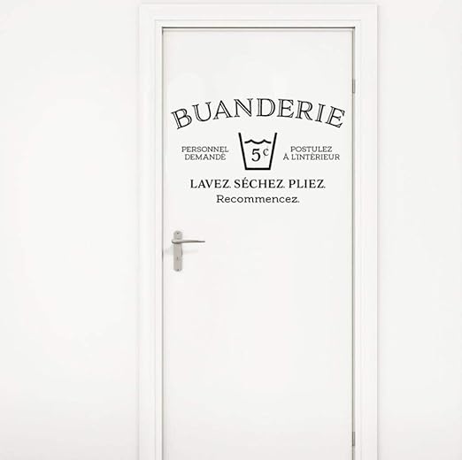 Etiqueta de la Etiqueta de la pared Cuarto de lavado Servicio de