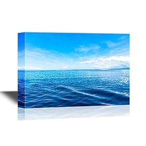 Canvas Wall Art - Peaceful Sea - Gallery Wrap Modern Home Art | Ready to Hang - 12x18 inches