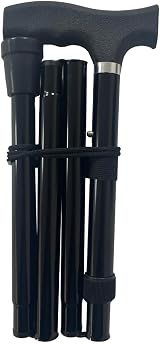 Life Healthcare Folding Walking Stick Adjustable Height Lightweight Aluminium view 2
