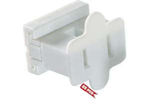 Aniai (25) Pack Vampire Plug, Slip and Slide Plug Add,Extension Cord Ends Male and Female, Replacement Electrical Plug 2 Prong, SPT-2 Wire (spt2 Female, White)