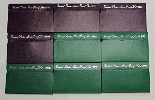 1990 S -1998 US Mint Set Clad Proof Set Run 45 coins