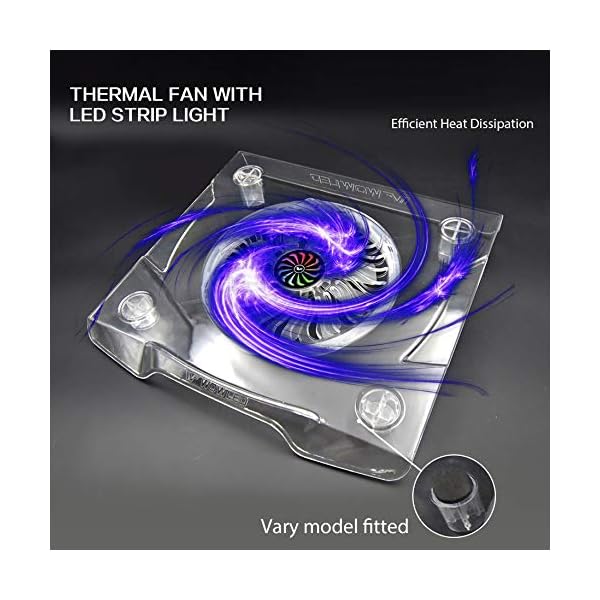 WOWLED-Upgrade-USB-RGB-LED-Cooler-Cooling-Fan-Stand-Wireless-Remote-Controller-IR-Multi-color-LED-Light-Accessories-for-PS4-Playstation-4-Pro-PS4-Slim-XBOX-One-X-Notebook-Laptop-Gaming-Consoles WOWLED Upgrade USB RGB LED Cooler Cooling Fan Stand, Wireless Remote Controller IR, Multi-color LED Light Accessories…