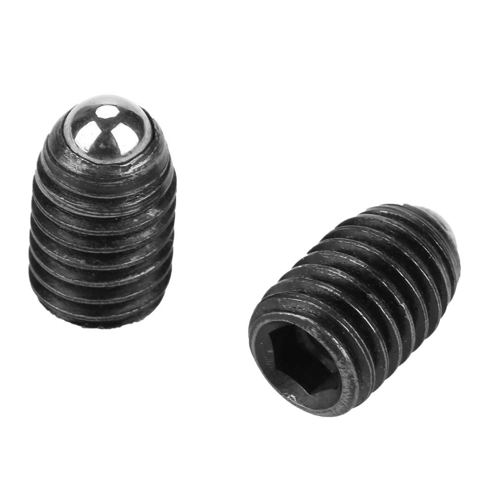 10pcs M8 Screw Thread Hex Socket Carbon Stainless Steel Ball Drive Spring Plungers Set Push Fit Ball Spring Smooth Plunger(M8*12)