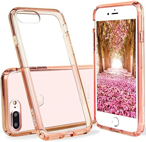 ENDLER iPhone 8 Plus Case, Acrylic Hard Clear Back [Scratch Resistant] Hybrid Bumper Case With 4 Corns Air Pocket and DIY Photo Show Funtion For Apple iPhone 7 Plus / 8 Plus (5.5 inch)-Cystal Clear