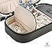 JL LELADY JEWELRY Small Jewelry Box Travel Jewelry Case Portable PU Leather Jewelry Boxes with Mirror for Women Girls (Black)