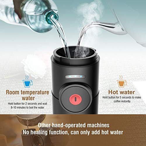 Automatic Portable Espresso Machine Boils Water, WEOOLA Electric Coffee