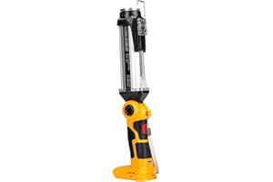 HIESUAN for Dewalt Flashlight 20v, for Dewalt Light, 35w 2000LM Portable Light with 3 Modes Lighting, USB-A Charging Port, Hook for Car Repairing, Garage, Jobsite, Power Outages
