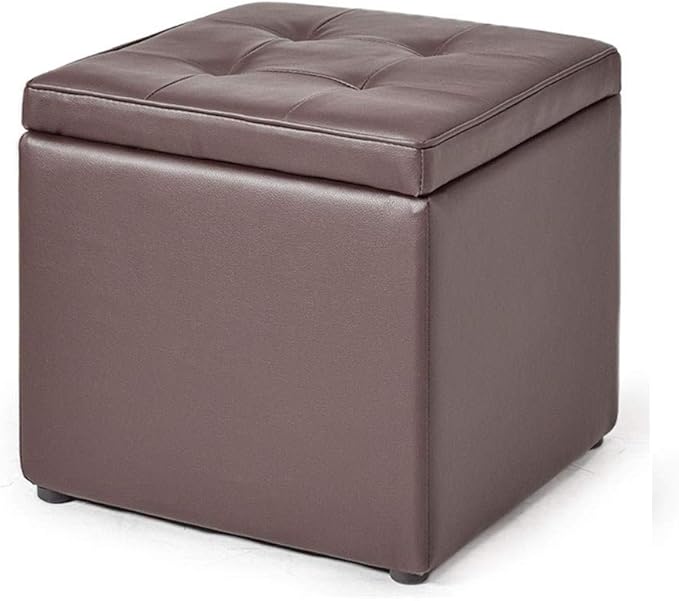 Taburete Taburete Puf Otomano PU Almacenamiento Multifuncional Cofre De