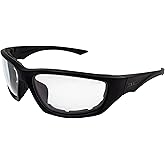 EPOCH Foam 3 Padded Motorcycle Sunglasses Black Frames Clear Lens ANSI Z87.1+