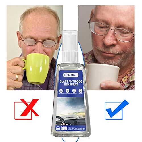 Anti Fog Spray for Glasses Anti Reflective Lenses Prevents Fogging of Glass Plastic Windows for Prevents Fogging of Glass Windows Mirrors, Eyewear Lenses,Glasses BiuBuy (Transparent, 30ML)