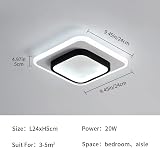 DELIPOP Modern LED Ceiling Light 21W 2350LM Square Black White 6000K 24cm view 3