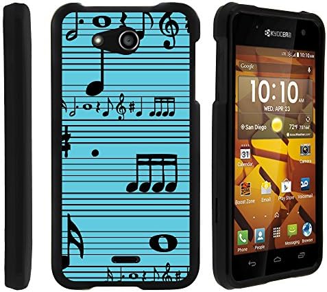 MINITURTLE Case Compatible w/ Kyocera Wave Case, Slim Fit Snap On Cover w/ Unique, Customized Design for Kyocera Hydro Wave C6740 (T Mobile, Metro PCS) Musical Blues
