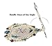 Ivenf Heart Shape Royal Vintage Princess Mirror, Hand-Painted Metal Handheld Mirror, White