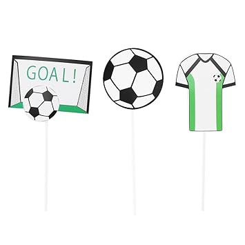 Yeahibaby Soccer Cake Toppers Cupcake Decorations Pack Of 30