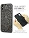 YFWOOD Compatible with iPhone X Case, Real Wood Engraved Totem Slim Anti-Slip Grip Scratch Resistant Hybrid Thin Protective Cover Cases for iPhone X [Black]