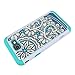 J7 V Case, J7 Perx Case, J7 Sky Pro Case, J7V Case, Galaxy Halo Case, J7 Prime Case, LEEGU Dual Layer Heavy Duty Protective Silicone Plastic Cover Case for Samsung Galaxy J7 2017 - Blue Flower