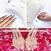 Nail Polish Dryer 12W LED Nail Lamp Manicure Curing Lamp with 4 Timmer Settings Quick Curing Gel Acrylic Shellac Gelish for Fingernails Toenails Include 6 Nail Polish Remover Caps