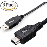 ZiBay 7-Inch Mini USB Cables High-Speed Type A Male to Type B for Android/Samsung/Windows/MP3/Camera and Others. (7-INCH)