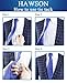 Mens Black Tie Tack with Chain Mens Wedding Business Shirt Accessories - Silver Tone