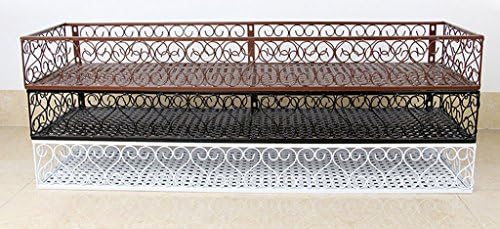 JCRNJSB® European Style Iron Multilayer Chlorophytum Green Carrot Meat Balcony Railings Hanging Pots Planes Indoor Living Room Wall Hanging Flower Shelf Foldable, flower stand ( Color : #3 , Size : S )