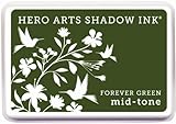 Hero Arts Rubber Stamps Mid-Tone Shadow Ink Stamp Pad, Forever Green