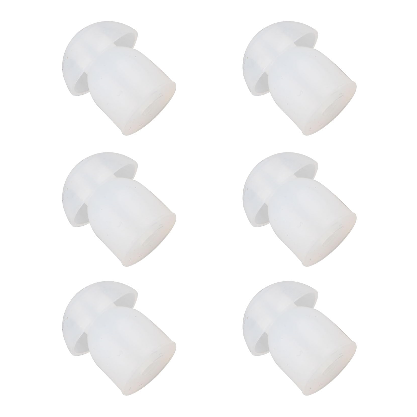 Jopto 6pcs Replacement Soft Silicone Mushroom Earbuds 2 Way Radio Headset Earmolds Ear Tips Walkie Talkie Covert Acoustic Air Tube Audio Earpiece Kits Compatible with Motorola Baofeng Kenwood Yaesu