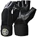 US Muscle Division Weight Lifting Gloves - Soft Leather Gym Gloves with Wrist Support + Double Stitched Fingers and Palm - Breatheable Mesh Lycra On Back + Easy Open Finger Tab Size Adjuster