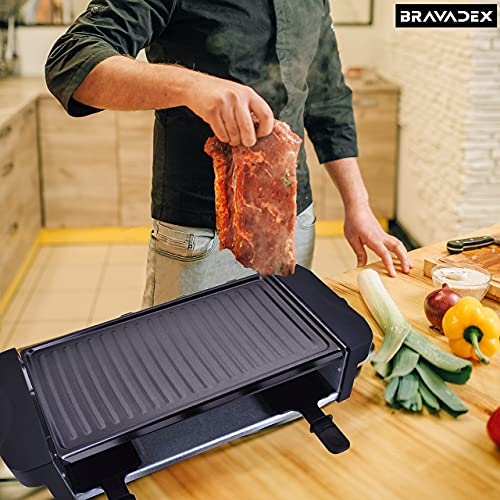 BRAVADEX Raclette Table Grill, Electric Indoor Barbecue Machine, Korean