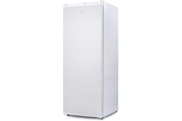 Commercial Cool Upright Freezer, Stand Up Freezer 6 Cu Ft with Reversible Door, White