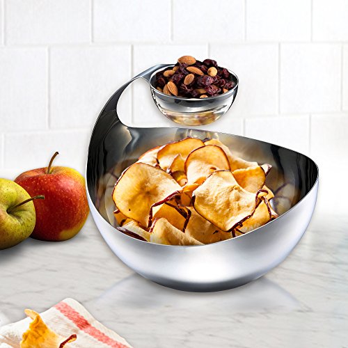 Stainless Steel Chips and Dip Bowl Entertain in Style with Small