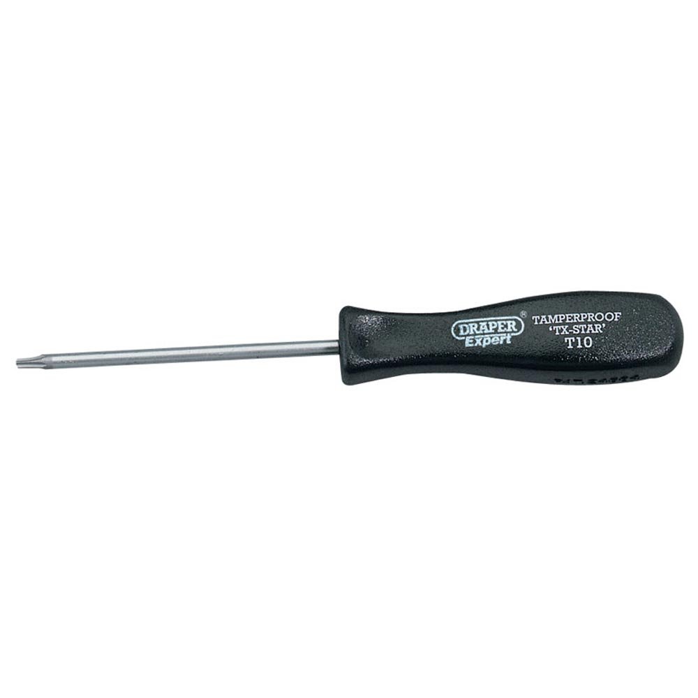 Draper 34114 T10 x 75mm TX Star Tamperproof Screwdriver