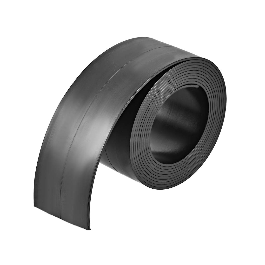 sourcing map Black Magnetic Strip for Crafts, 1 37/64 Inch x 6.5 Feet x 1/16 Inch