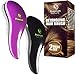 Detangling Hair Brush 2 Piece Set - Best Detangler Comb No Pain Brush For Curly Wavy Thick or Thin Hair -Tangled Hair Solution for Women Girls Men and Boys - Purple & Black Premium Nature