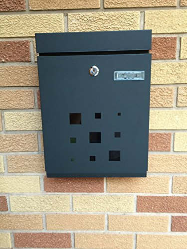 PEELCO Locking Modern Mailboxes for Outside - Vertical Wall Mount - Residential, Office, Business - Rust & Weather Proof - Unique Spare Keys (Black) - Thumbnail 6