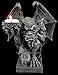 PTC 8.75 Inch Gargoyle Figurine Cold Cast Resin Candle Holder, Gray Color