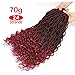Karida Faux Locs Crochet Hair 18 Inch, 6 Packs Pre Looped Goddess Locs Crochet Hair, Wavy Crochet Faux Locs With Curly Ends, Boho Faux Locs Crochet Hair For Black Women (18 inch, TBug#)