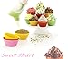 Fantastic Zone 36 Pcs Reusable Silicone Muffin Cups, 6 Shapes with 6 Colors, Non-Stick, Food Grade Heat Resistant (Up to 480°F) Mini Baking Molds