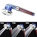YJYdada High Turbo Pressure Shower Head Bathroom Hand Large Rainfall Water Saving Filter (Blue)