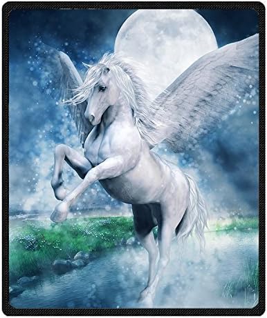 yukihome Moon Unicorn Velvet Plush Throw Blanket Super soft Fluffy Lightweight Cozy Fleece feeling Blanket Bed Blankets for Couch Sofa bed (58" x 80") (2)