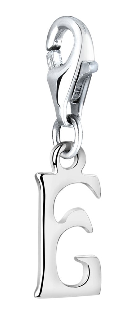 Nenalina Letter E Charm Pendant in 925 Sterling Silver, Fits All Popular Charm Bracelets 713234-000