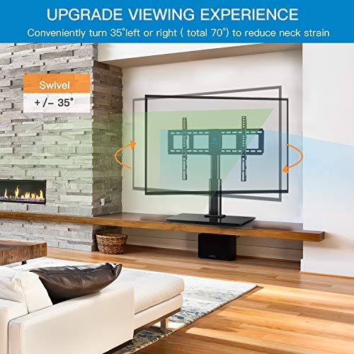 image for PERLESMITH Swivel TV Stand Universal Table Top TV Base for 32 to 65 in