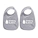 TANGDIAABBCC FVLFIL Milk Drinking Buddies Twin Set Unisex Newborn Baby Soft Cotton Blend Bibs, Grey