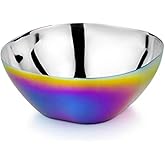 Ahimsa Stainless Steel Kids Bowl, Durable Pediatrician Designed Toddler Snack Bowls, 12oz, Premium Non Toxic Metal, Easy to Clean & Dishwasher Safe, Rainbow