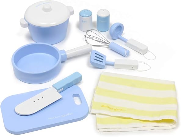 Amazon マザーガーデン ままごと シンプル キッチンツール セット 木製 鍋 調理器具 調味料 10点セット スカイ ブルー 調理器具 食器 おもちゃ Amazon マザーガーデン ままごと シンプル キッチンツール セット 木製 鍋 調理器具 調味料 10点セット スカイ ブルー 調理器具 食器 おもちゃ
