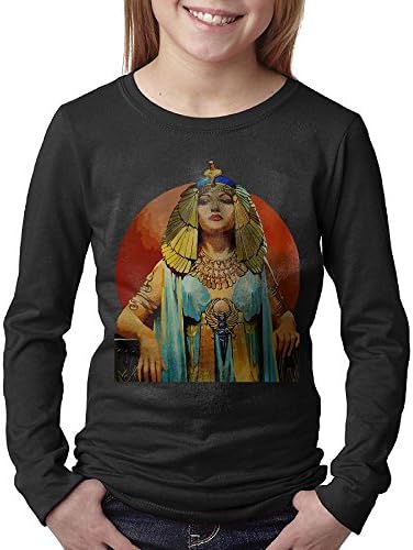 Egyptian Goddess Big Boys/Girls 100 Cotton Long-Sleeve Fashion T-Shirt Tee Crew M