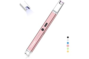 Aneagle Lighter Electric Candle Lighter Upgraded Rechargeable Candle Lighter with LED Flashlight Windproof Flameless and Hanging Hook LED Battery Display Arc Candle Lighter for Candle Grill Camping