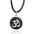 FPHNUY AUM OM Pendant Charm Necklace India Hinduism Jewelry Amulet Lucky Gift Necklace for Women/Girls