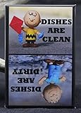 Clean / Dirty Pigpen & Charlie Brown - Dishwasher Magnet. Peanuts
